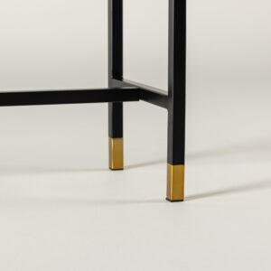 Dipp – Table d&rsquo;appoint – Noir, Doré – 100 x 30 cm