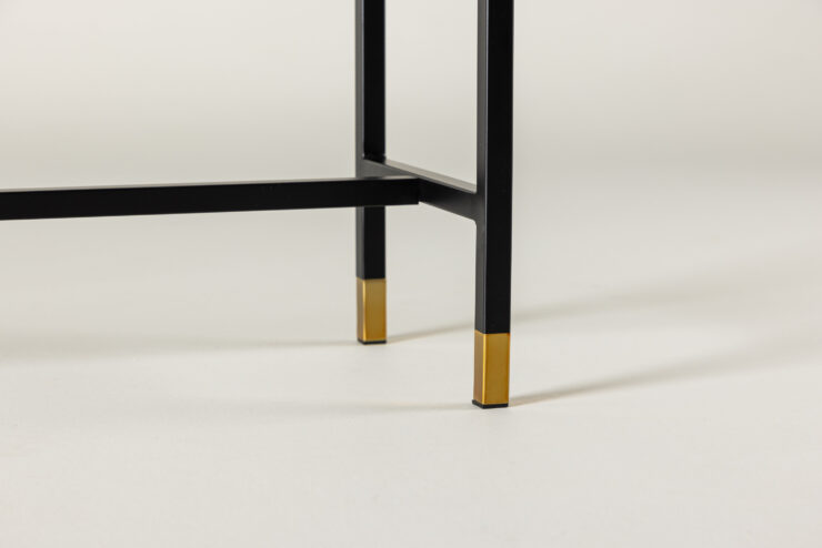 Dipp – Table d'appoint – Noir, Doré – 100 x 30 cm