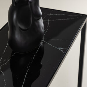 Dipp – Table d&rsquo;appoint – Noir, Doré – 100 x 30 cm