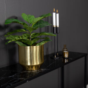 Dipp – Table d&rsquo;appoint – Noir, Doré – 100 x 30 cm