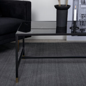 Dipp – Table basse – Noir, Doré – 130 x 60 cm