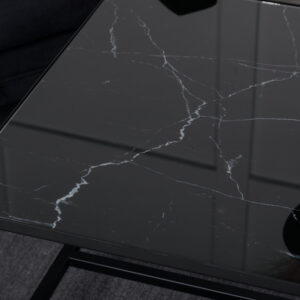 Dipp – Table basse – Noir, Doré – 130 x 60 cm