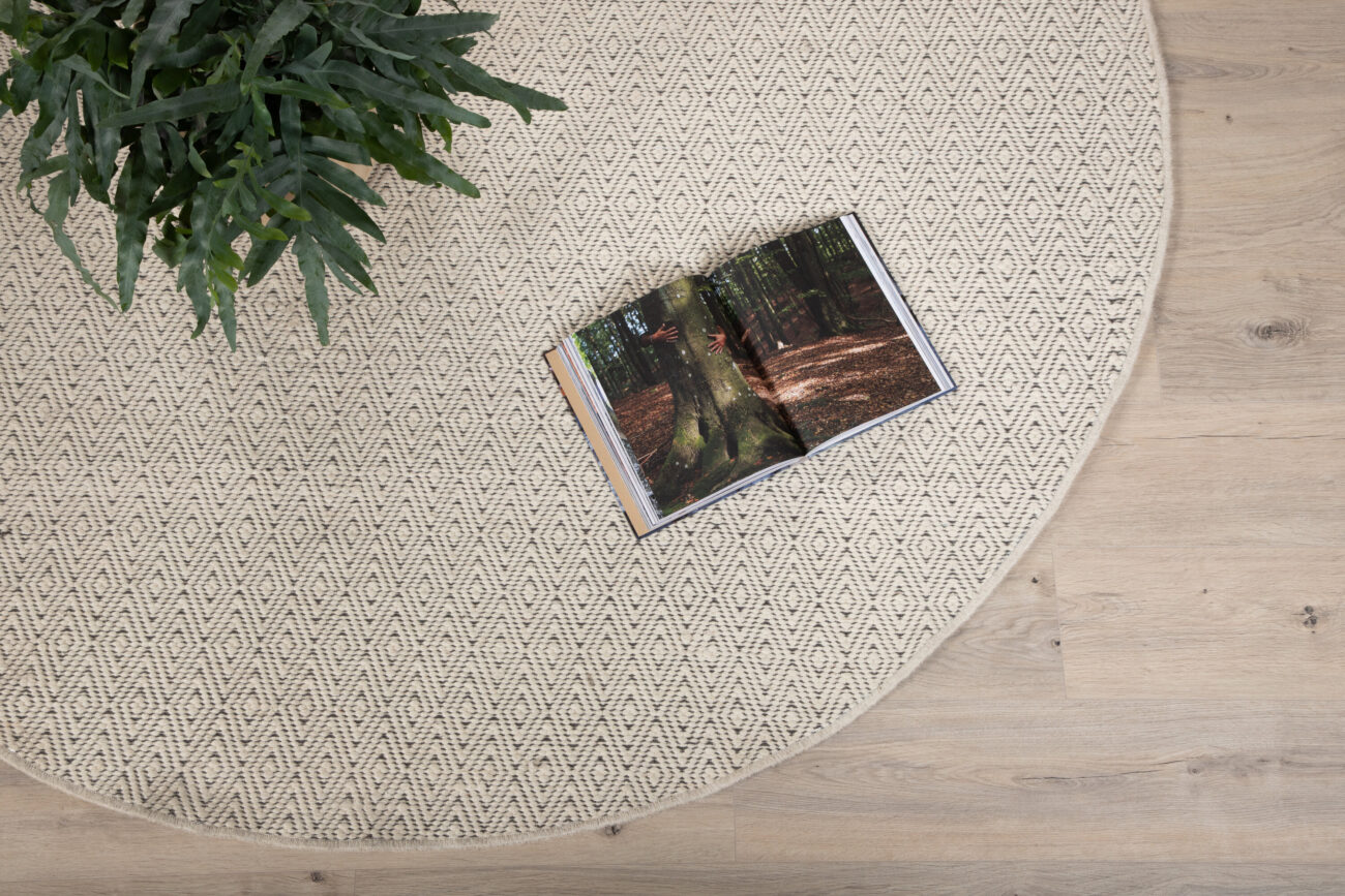 Julana – Tapis de salon – Beige – ⌀200 cm