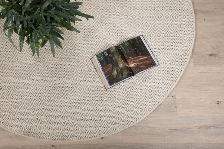 Julana – Tapis de salon – Beige – ⌀200 cm