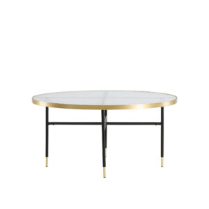 Bubbles – Table basse – Doré, Transparent – ⌀98 cm