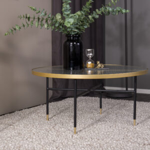 Bubbles – Table basse – Doré, Transparent – ⌀98 cm