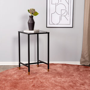 Dipp – Table de chevet – Noir, Doré – 40 x 40 cm