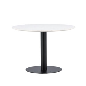 Razzia – Table à manger ronde – Noir, Blanc – ⌀106 cm