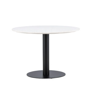Razzia – Table à manger ronde – Noir, Blanc – ⌀106 cm