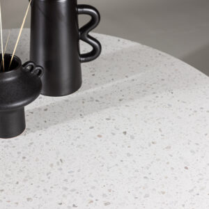 Razzia – Table à manger ronde – Noir, Blanc – ⌀106 cm
