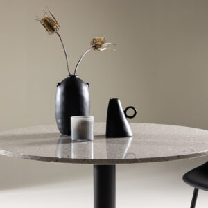 Razzia – Table à manger ronde – Noir, Gris – ⌀106 cm