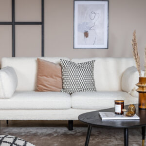 Boom – Canapé 3 places – Noir, Blanc – 90 x 84 x 203 cm