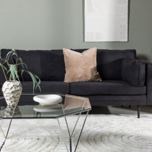 Boom – Canapé 3 places – Noir – 90 x 84 x 203 cm