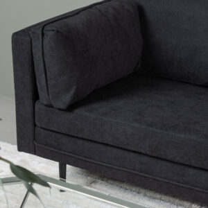 Boom – Canapé 3 places – Noir – 90 x 84 x 203 cm