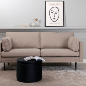 Boom – Canapé 3 places – Noir, Marron – 90 x 84 x 203 cm