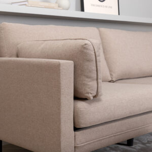 Boom – Canapé 3 places – Noir, Marron – 90 x 84 x 203 cm