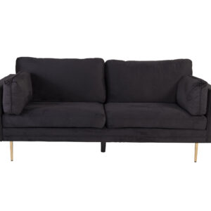 Boom – Canapé 3 places – Noir, Doré – 90 x 84 x 203 cm