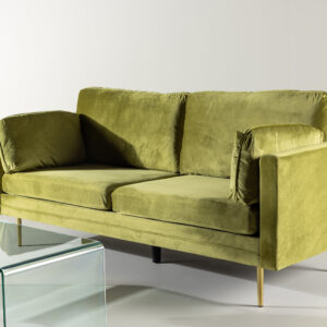 Boom – Canapé 3 places – Doré, Vert – 90 x 84 x 203 cm