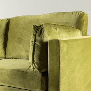 Boom – Canapé 3 places – Doré, Vert – 90 x 84 x 203 cm