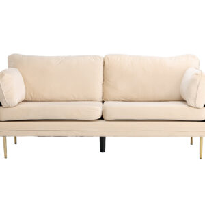 Boom – Canapé 3 places – Beige, Doré – 90 x 84 x 203 cm