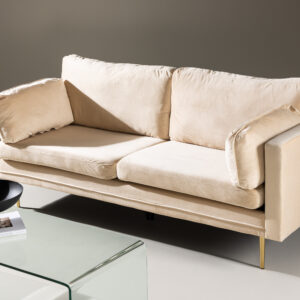 Boom – Canapé 3 places – Beige, Doré – 90 x 84 x 203 cm