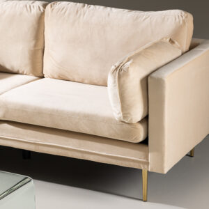 Boom – Canapé 3 places – Beige, Doré – 90 x 84 x 203 cm