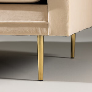 Boom – Canapé 3 places – Beige, Doré – 90 x 84 x 203 cm