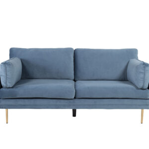 Boom – Canapé 3 places – Bleu, Doré – 90 x 84 x 203 cm