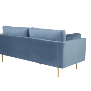 Boom – Canapé 3 places – Bleu, Doré – 90 x 84 x 203 cm