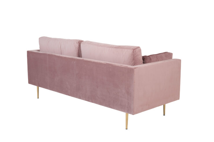 Boom – Canapé 3 places – Doré, Rose – 90 x 84 x 203 cm