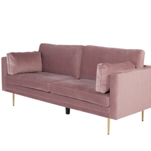 Boom – Canapé 3 places – Doré, Rose – 90 x 84 x 203 cm