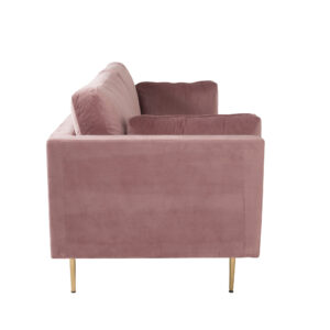 Boom – Canapé 3 places – Doré, Rose – 90 x 84 x 203 cm
