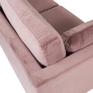 Boom – Canapé 3 places – Doré, Rose – 90 x 84 x 203 cm
