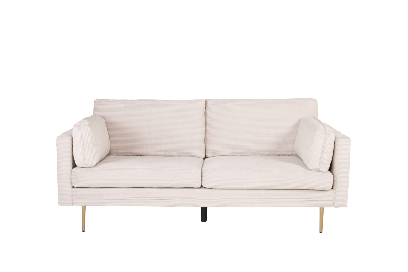 Boom – Canapé 3 places – Doré, Beige – 90 x 84 x 203 cm