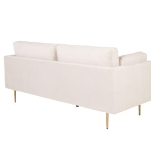 Boom – Canapé 3 places – Doré, Beige – 90 x 84 x 203 cm