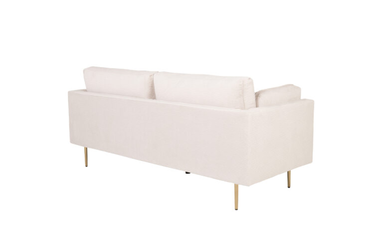 Boom – Canapé 3 places – Doré, Beige – 90 x 84 x 203 cm