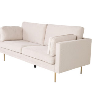 Boom – Canapé 3 places – Doré, Beige – 90 x 84 x 203 cm