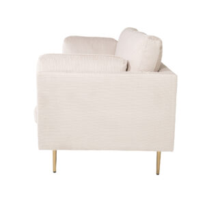 Boom – Canapé 3 places – Doré, Beige – 90 x 84 x 203 cm