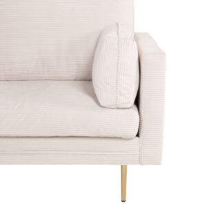 Boom – Canapé 3 places – Doré, Beige – 90 x 84 x 203 cm