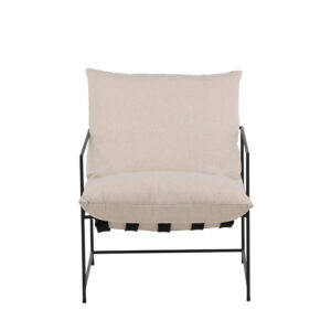 Sedalia – Armchair – Blanc, Noir – 86 x 86 x 70 cm