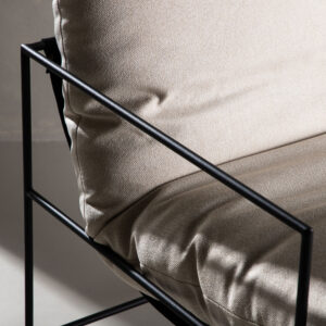 Sedalia – Armchair – Blanc, Noir – 86 x 86 x 70 cm