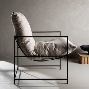 Sedalia – Armchair – Blanc, Noir – 86 x 86 x 70 cm