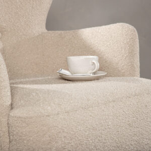 Lincoln – Fauteuil lounge – Beige, Marron – 77 x 85 x 76 cm