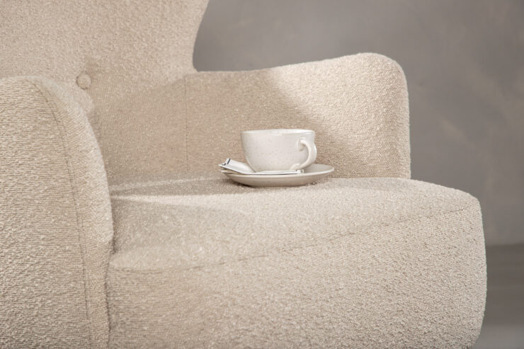 Lincoln – Fauteuil lounge – Beige, Marron – 77 x 85 x 76 cm