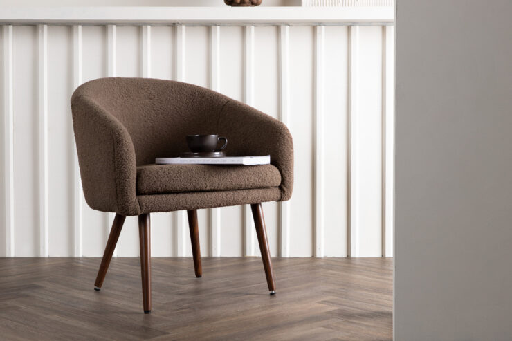 Wanda – Armchair – Marron, Marron foncé – 63 x 75 x 68 cm