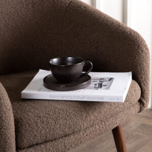 Wanda – Armchair – Marron, Marron foncé – 63 x 75 x 68 cm