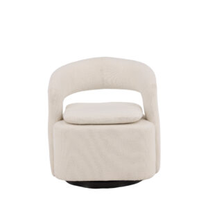 Laurel – Armchair – Blanc, Noir – 70 x 71 x 69 cm