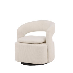 Laurel – Armchair – Blanc, Noir – 70 x 71 x 69 cm