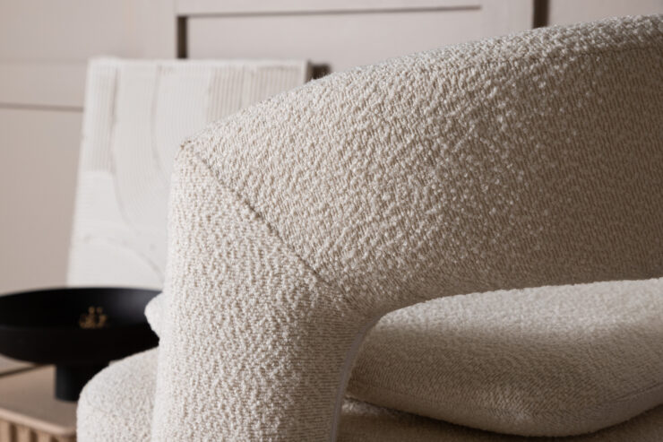 Laurel – Armchair – Blanc, Noir – 70 x 71 x 69 cm