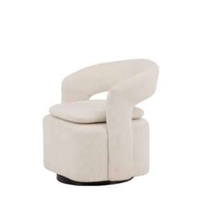 Laurel – Armchair – Blanc, Noir – 70 x 71 x 69 cm
